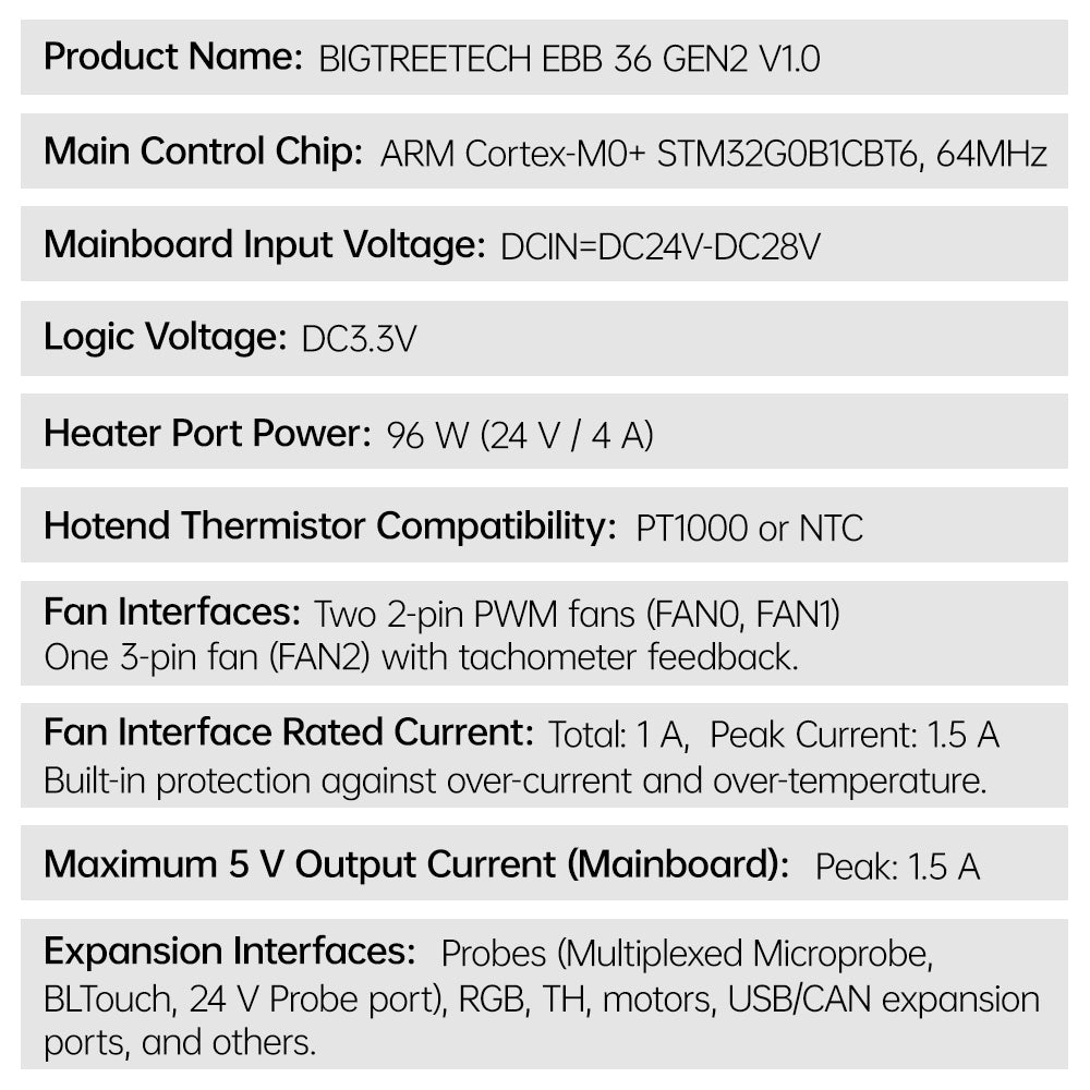 BIGTREETECH EBB36 Gen2 V1.0 toolhead board