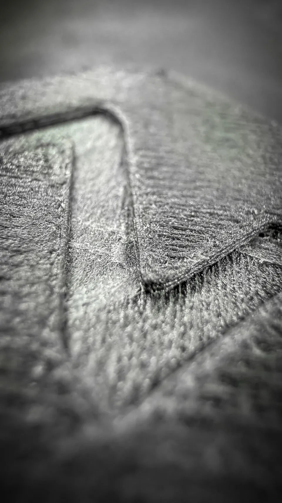 Close-up of the matte surface of Torofil PET-CF