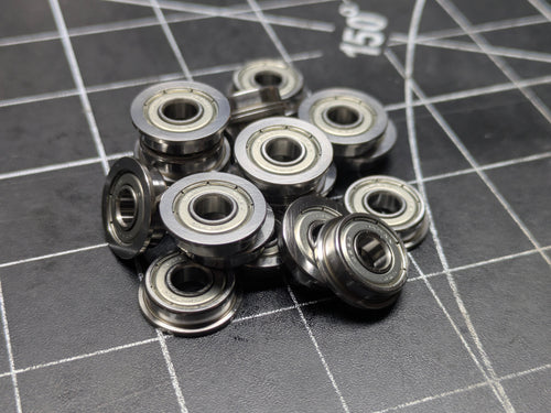NSK F695ZZ flanged bearing, 5x13x4 mm, metal shields