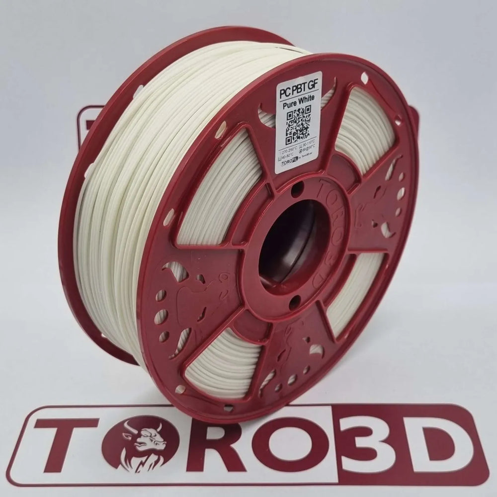 Torofil PC-PBT-GF filament spool, Pure White