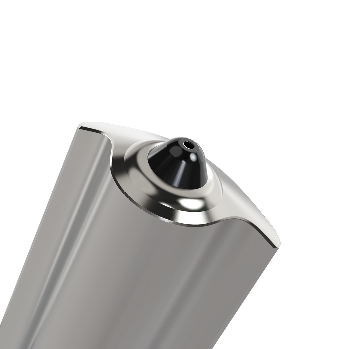 Close-up of the solid polycrystalline diamond tip on the E3D DiamondBack Bambu Lab H2 nozzle