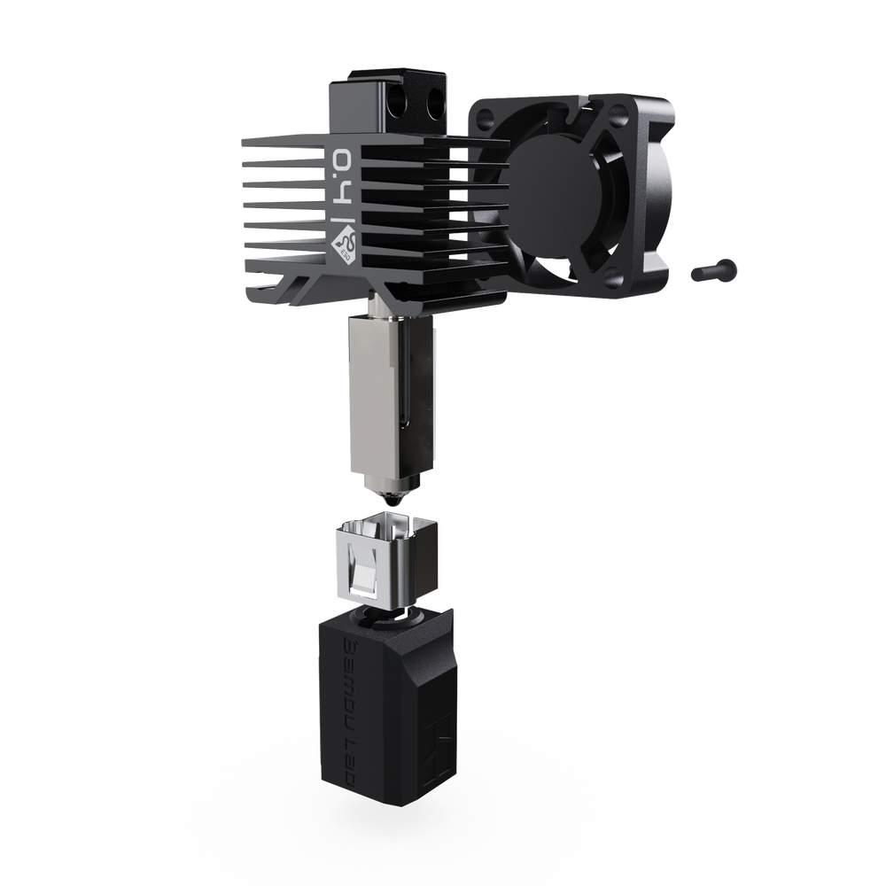 Exploded view of the E3D DiamondBack HotEnd for Bambu Lab