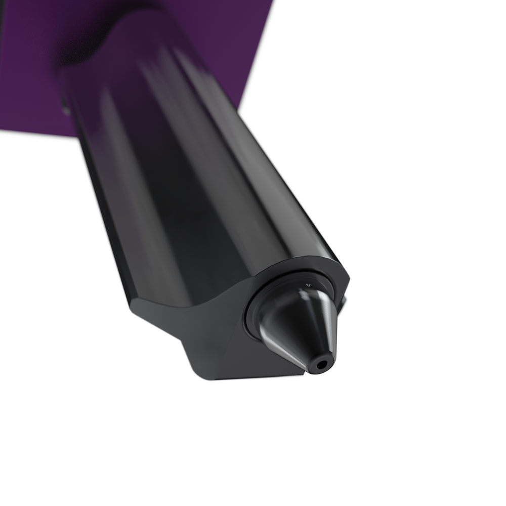 Close-up of the E3DLC-coated ObXidian nozzle tip on the Bambu Lab A1 HotEnd