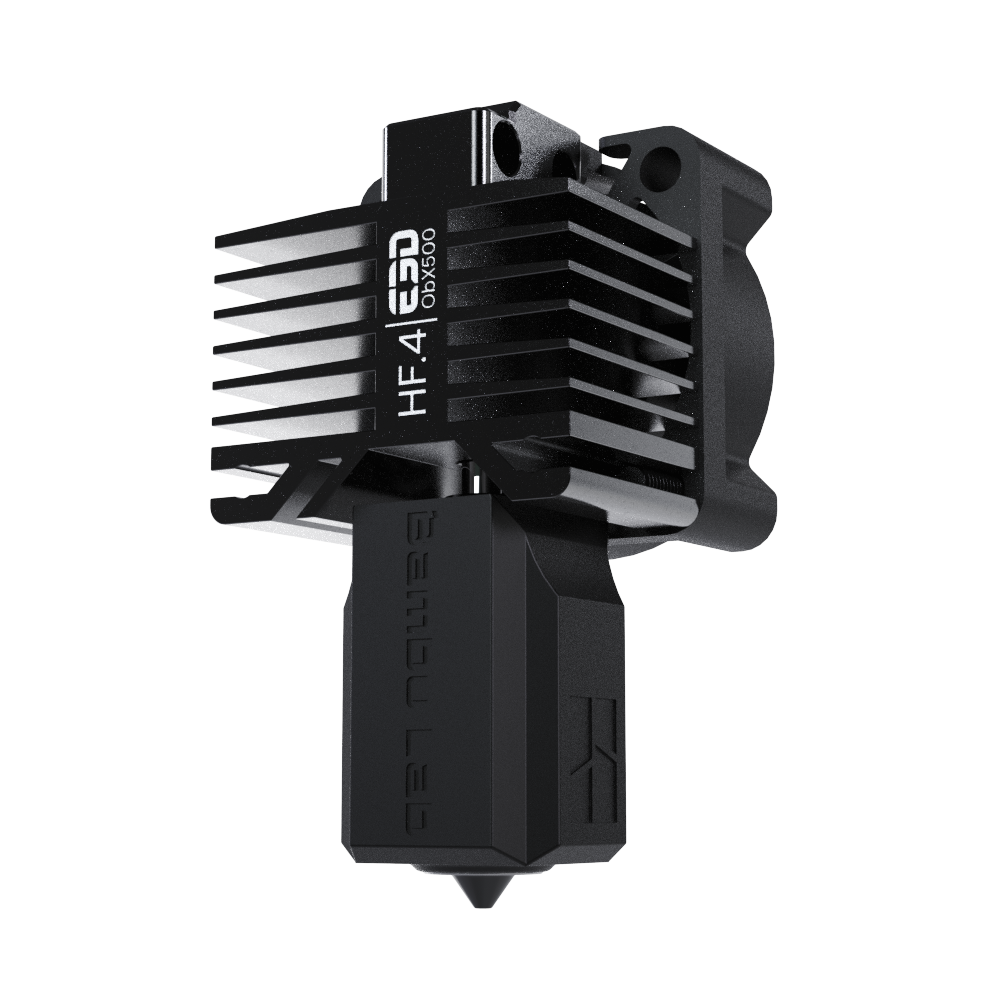 E3D ObXiDian 500 HotEnd for Bambu Lab X1 and P1 seen at an angle