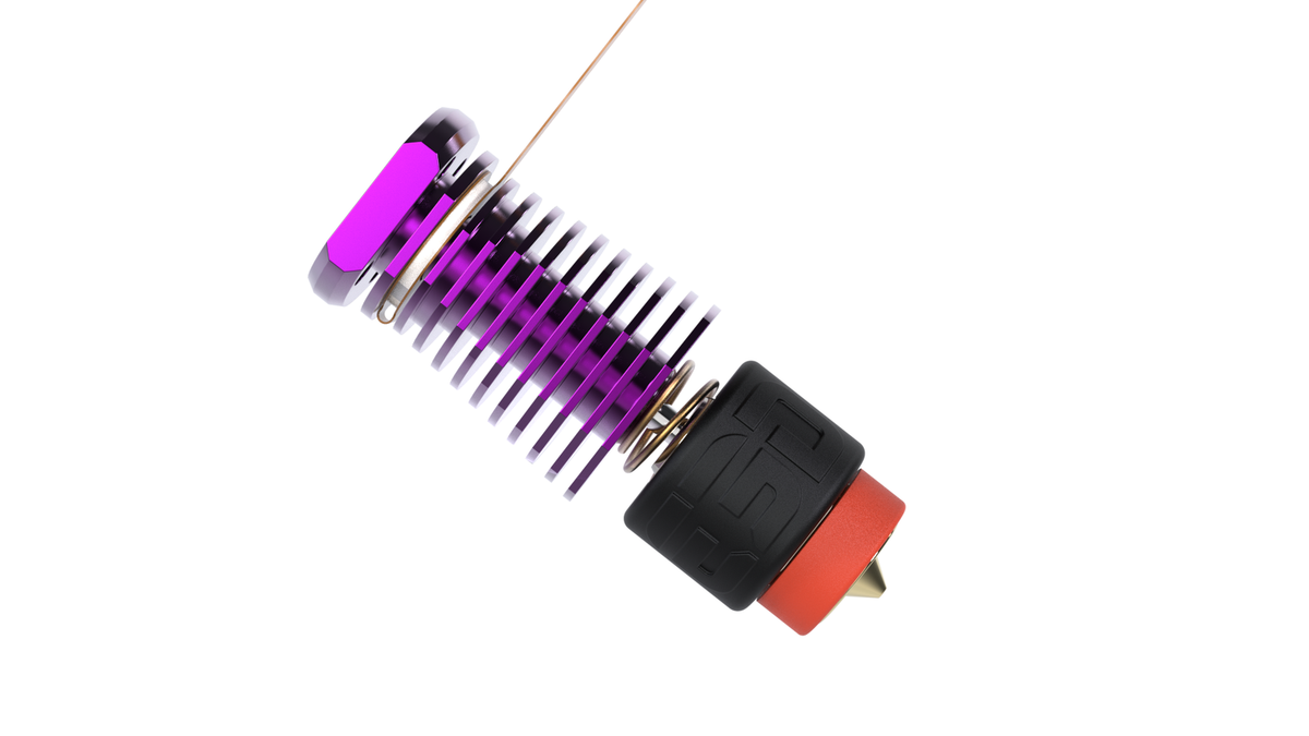 Revo nozzle touching the print bed to probe with the E3D PZ Probe
