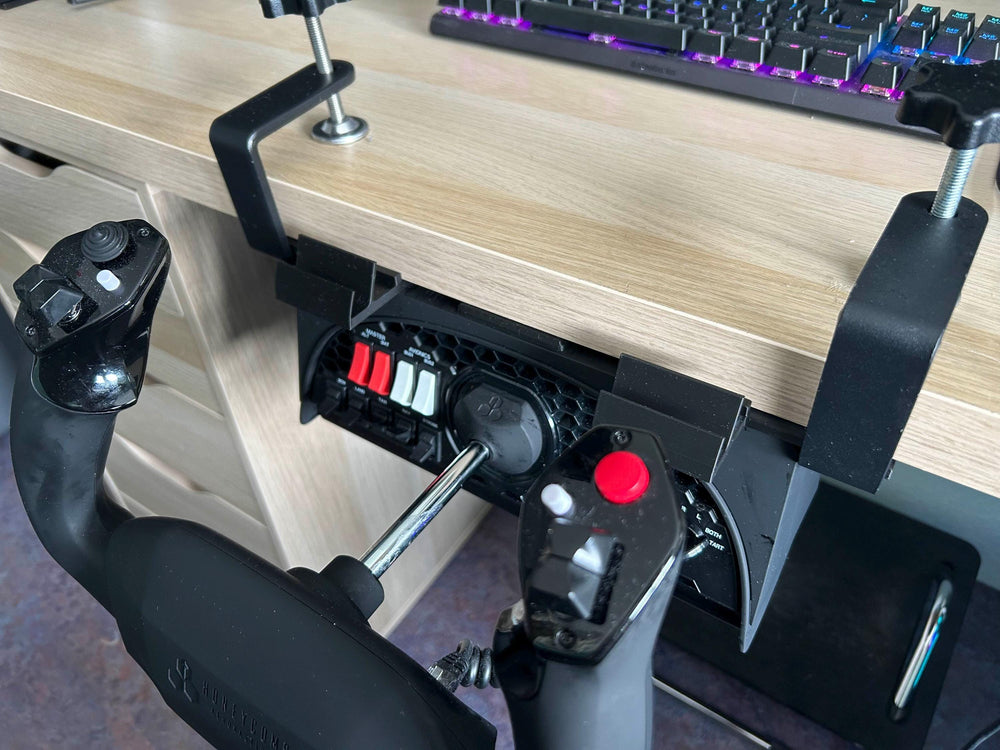 Honeycomb Alpha Bravo Under Desk Mount with iPad Holder, No-Drill Install