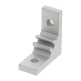 MISUMI HBLTS5 thick 90 degree bracket for 2020 extrusion, shown in silver