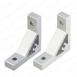 Two MISUMI HBKUS5 ultra-thick brackets showing the stiffening rib and slot tabs