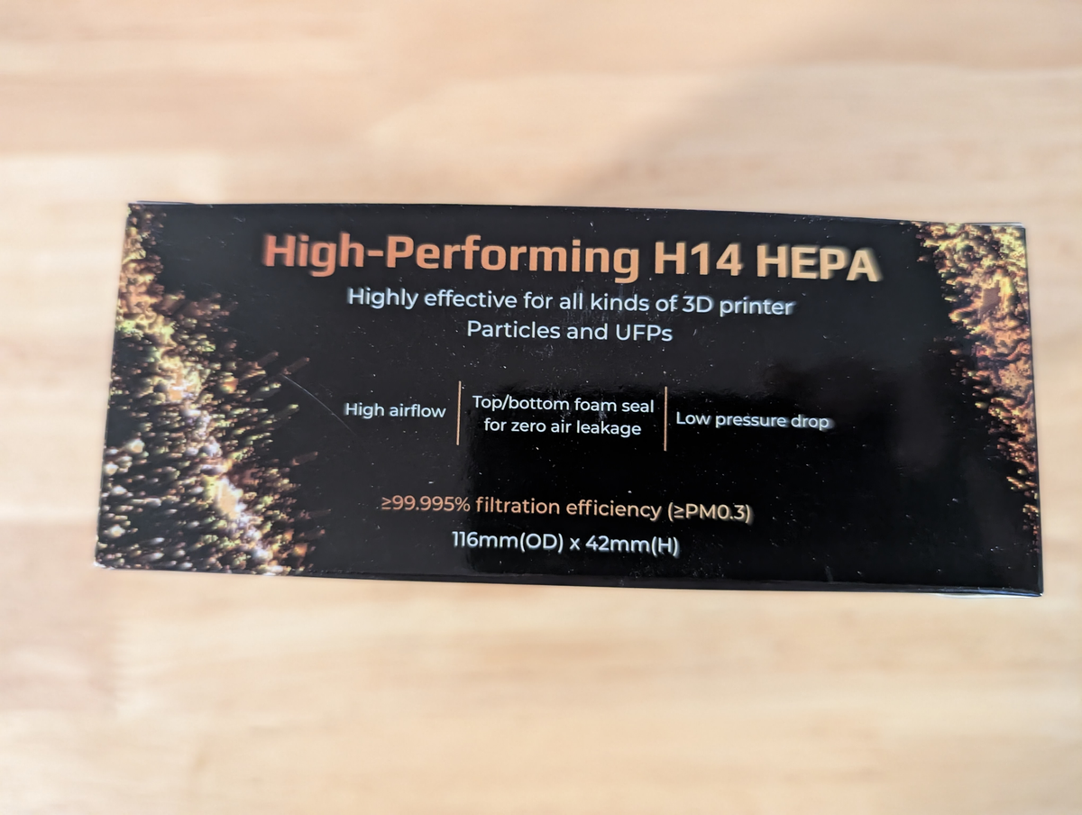 Nevermore StealthMax V2 HEPA Filter — H14, 116 x 42 mm - Pjotr3DShop