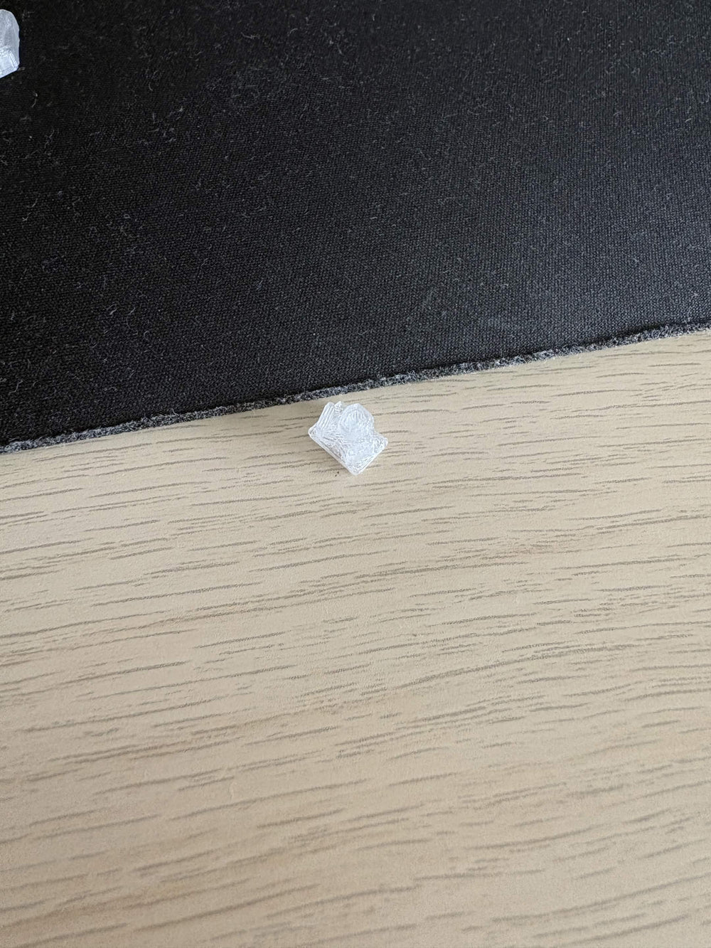 XOL toolhead LED diffuser in clear PETG, one of the two pieces in the set