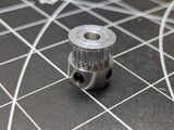 Runice 20T 2GT pulley, teeth and flange close-up