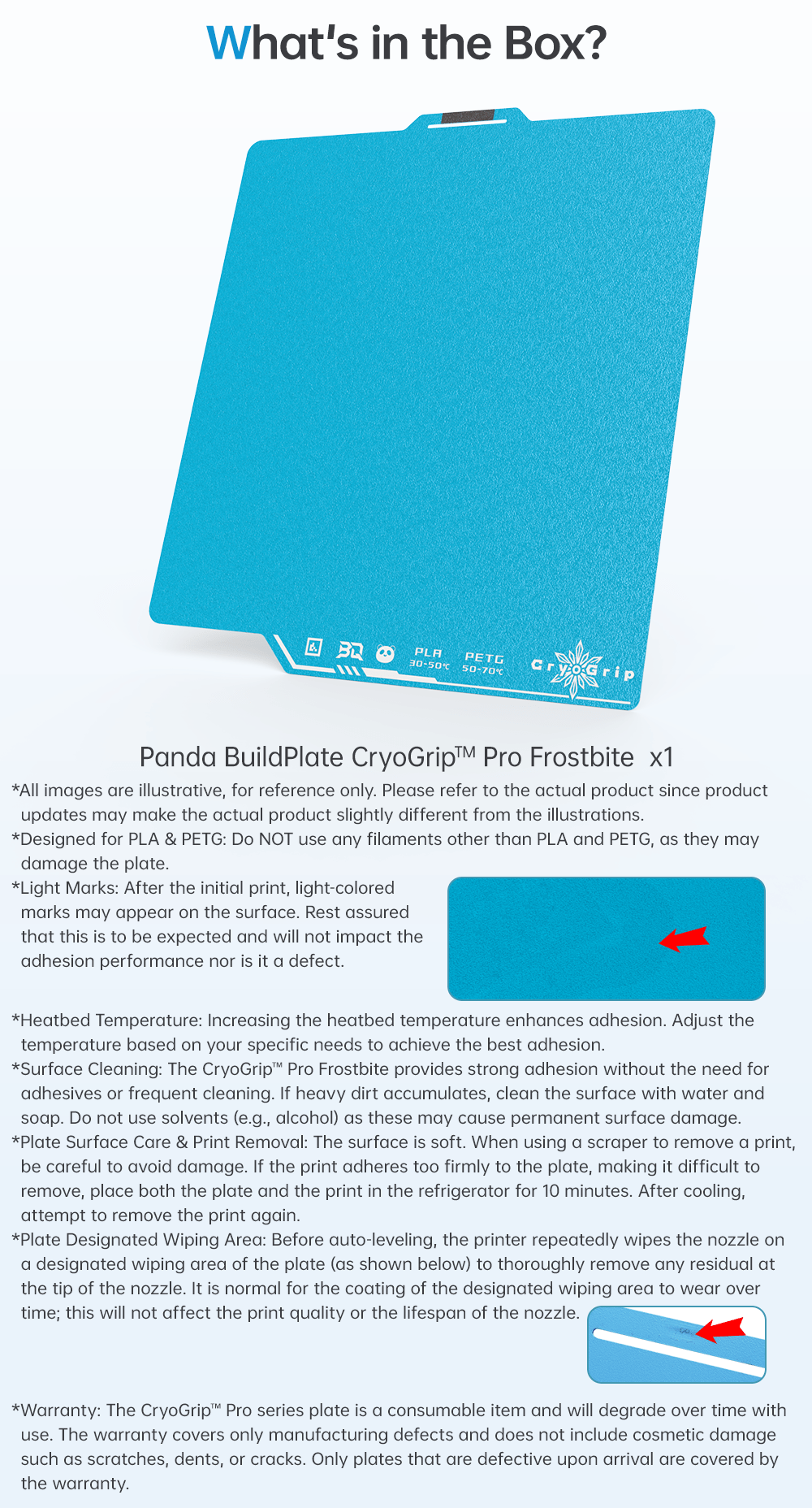 BIQU CryoGrip Frostbite Build plate voor Bambu Lab X1 C / P1P / P1S / A1 - Pjotr3DShop