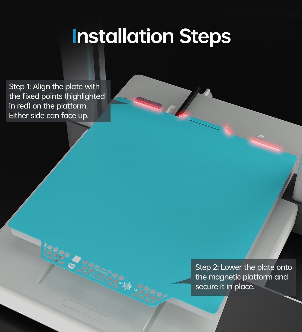 BIQU CryoGrip Pro Glacier Buildplate - 257 x 257 mm - X1 / P1 / A1 - Pjotr3DShop
