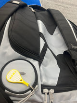 Custom padel racket keychain with name, second angle showing the raised letters