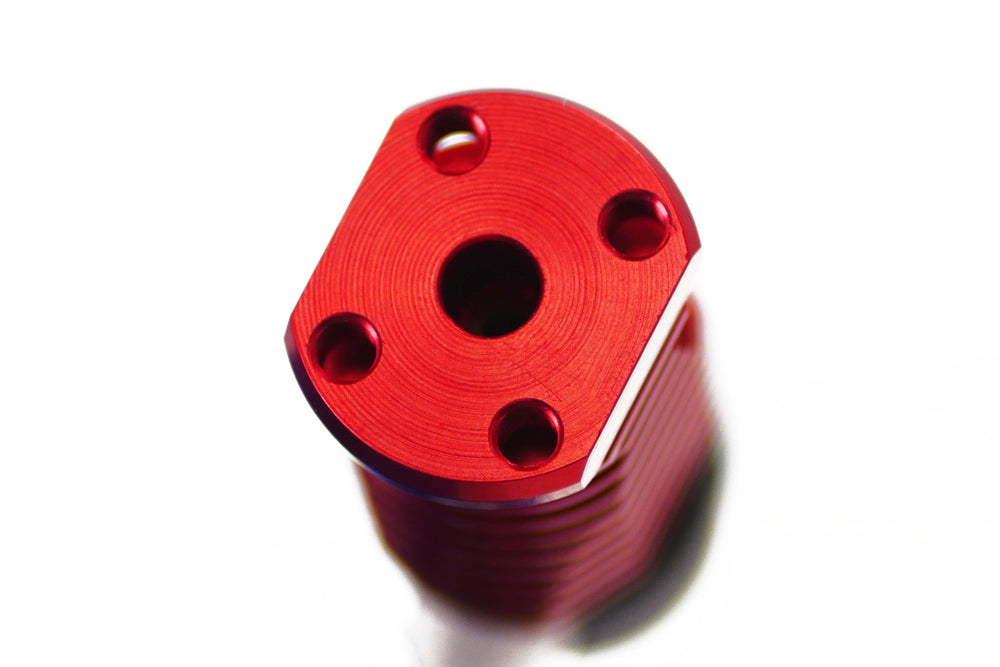 E3D Revo Voron heatsink top view with four M3 mounting holes