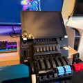 3D printed iPad holder attached to the Honeycomb Bravo throttle quadrant