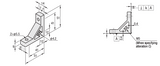 MISUMI HBKUS5 bracket dimension drawing: 51 x 51 mm legs, 9 mm base, two 5.5 mm holes